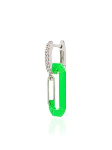 EÉRA boucle d'oreille Chiara en or 18ct ornée de diamants - Vert