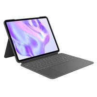 Logitech Combo Touch iPad Pro 13-inch (M4)(2024) Toetsenbordhoes - afneembaar toetsenbord met achtergrondverlichting en kickstand, comfortabel typen, multifunctionele modus - Grafiet, QWERTY