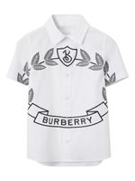 Burberry Kids chemise en coton à logo imprimé - Blanc