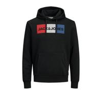 JACK & JONES ESSENTIALS hoodie JJECORP met logo zwart
