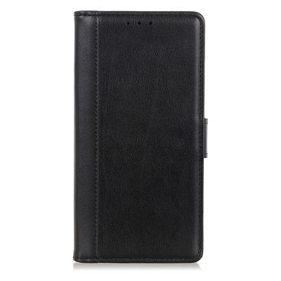 Shop4 - LG Velvet Hoesje - Wallet Case Grain Zwart