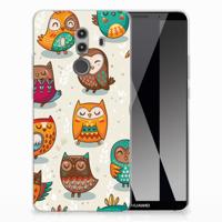Huawei Mate 10 Pro TPU Hoesje Vrolijke Uilen