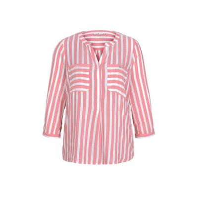 Tom Tailor gestreepte top roze/wit