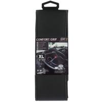 Car Plus stuurhoes Comfort Grip Vent uni kunstleer zw/wit 41 42 cm