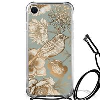 Case voor iPhone SE 2022 | 2020 | 8 | 7 Vintage Bird Flowers - thumbnail