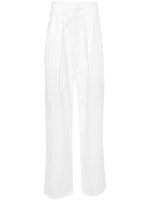 Moschino pleated wide-leg trousers - Blanc - thumbnail