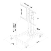 NeoMounts PLASMA-M1200 flat panel vloer standaard - thumbnail