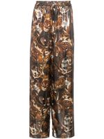 Acne Studios pantalon ample à imprimé animalier - Marron - thumbnail