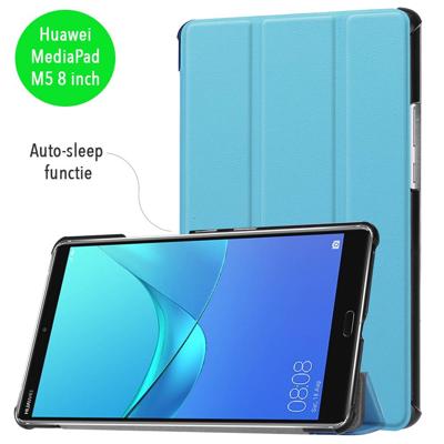3-Vouw sleepcover hoes - Huawei MediaPad M5 8.4 inch - lichtblauw 3-Vouw sleepcover hoes - Huawei MediaPad M5 8.4 inch - lichtblauw