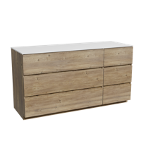 Storke Edge staand badmeubel 150 x 52 cm ruw eiken met Tavola enkel of dubbel wastafelblad in solid surface mat wit