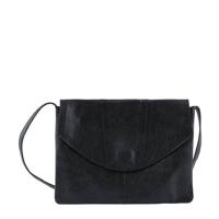 PIECES leren crossbody tas Lala zwart