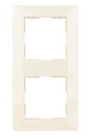 REV 0236820204 Quadro, 2-voudig frame stopcontact, frame lichtschakelaar etc., crèmewit