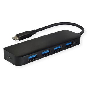 VALUE 14.99.5039 interface hub USB 3.2 Gen 1 (3.1 Gen 1) Type-C 5000 Mbit/s Zwart