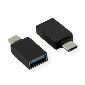 ROLINE 12.03.2997 tussenstuk voor kabels USB-C USB-A Zwart