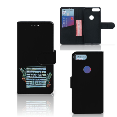 Alcatel 1S (2019) Leuk Hoesje Boho Beach