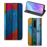 Xiaomi Mi 9T Pro Book Wallet Case Wood Heart - Cadeau voor je Vriend - thumbnail