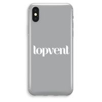 Topvent Grijs Wit: iPhone XS Max Transparant Hoesje