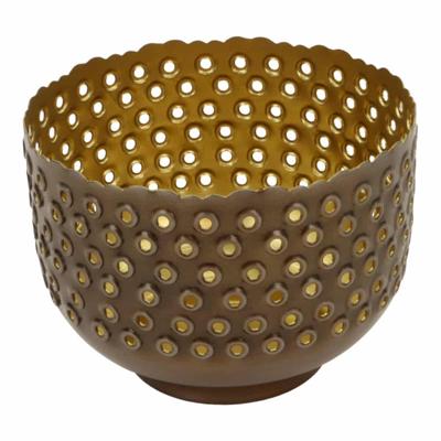 Metalen Theelichthouder Rond Medium (Bruin) Metalen Theelichthouder Rond Medium (Bruin)