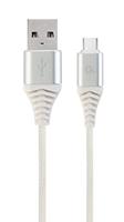 Gembird CC-USB2B-AMCM-2M-BW2 USB-kabel USB 2.0, USB A, USB C, zilverkleurig, wit