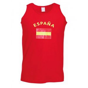 Mouwlose shirts met vlag van Spanje heren