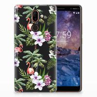 Nokia 7 Plus TPU Hoesje Flamingo Palms