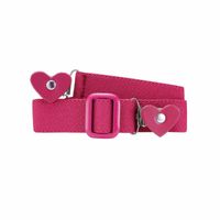 Playshoes riem elastisch met clip hartje fuchsia Maat - thumbnail