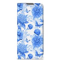 Smart Cover voor OnePlus Nord CE 2 5G Flowers Blue - thumbnail