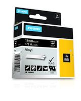 Labeltape DYMO IND RHINO 1805435 Vinyl Tapekleur: Zwart Tekstkleur:Wit 12 mm 5.5 m - thumbnail