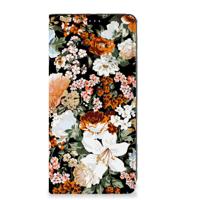 Smart Cover voor Xiaomi Redmi Note 13 Pro Plus Dark Flowers