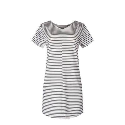 SKINY gestreept nachthemd wit/zwart