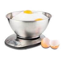 Korona 75880 Keukenweegschaal Mila | capaciteit 5 kg, schaalverdeling 1 g | eenvoudig af te lezen LCD-display | incl. grote roestvrijstalen mengkom ca. 1,5 L | tarraweegfunctie | batterijen meegeleverd