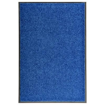 vidaXL Deurmat wasbaar 60x90 cm blauw