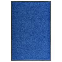 vidaXL Deurmat wasbaar 60x90 cm blauw