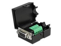 DeLOCK 66265 wire connector Sub-D 9, 10 pin terminal block Black