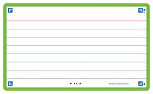 Flashcard Oxford 2.0 75x125mm 80vel 250gr lijn groen