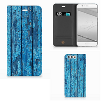 Huawei P10 Plus Book Wallet Case Wood Blue