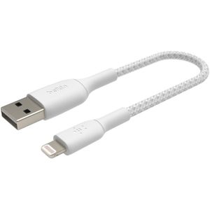 Belkin Boost charge Lightning naar USB-A kabel kabel 15 centimeter, gevlochten, CAA002bt0MWH