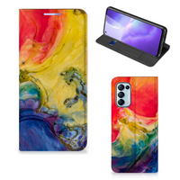 Bookcase OPPO Find X3 Lite Watercolor Dark - thumbnail