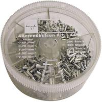 Vogt Verbindungstechnik 625388 Assortiment adereindhulzen 0.5 mm², 0.75 mm², 1 mm², 1.5 mm², 2.5 mm² Ongeïsoleerd Metaal 500 stuk(s)