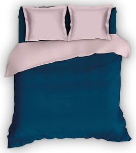 Romanette Flanellen Dekbedovertrek Comtesse Teal/Rose-1-persoons (140 x 200/220 cm)