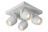 Lucide PRESTON - Plafondspot Badkamer - 4xGU10 - IP44 - Wit