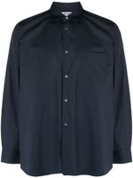 Comme Des Garçons Shirt chemise en coton à manches longues - Bleu