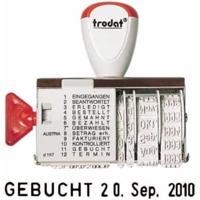Trodat Classic 1117 – datumstempel met woordband, Duitse maanden, afdruk ca. 6 x 56 mm