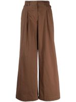 PINKO pantalon en coton à coupe ample - Marron