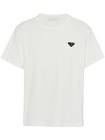 Prada t-shirt à logo triangle - Blanc