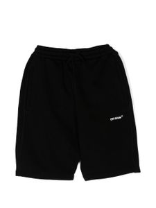 Off-White Kids short de sport à logo imprimé - Noir