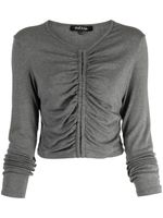 tout a coup cardigan crop à fronces - Gris