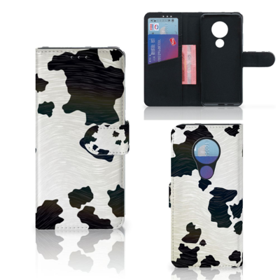 Nokia 7.2 | Nokia 6.2 Telefoonhoesje met Pasjes Koeienvlekken Nokia 7.2 | Nokia 6.2 Telefoonhoesje met Pasjes Koeienvlekken