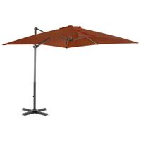 Zweefparasol met aluminium paal 250x250 cm terracottakleurig