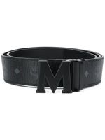 MCM ceinture monogrammée à boucle logo - Noir - thumbnail